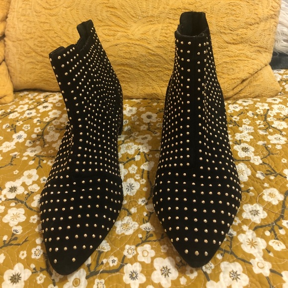 Topshop black booties with gold - Picture 3 of 3